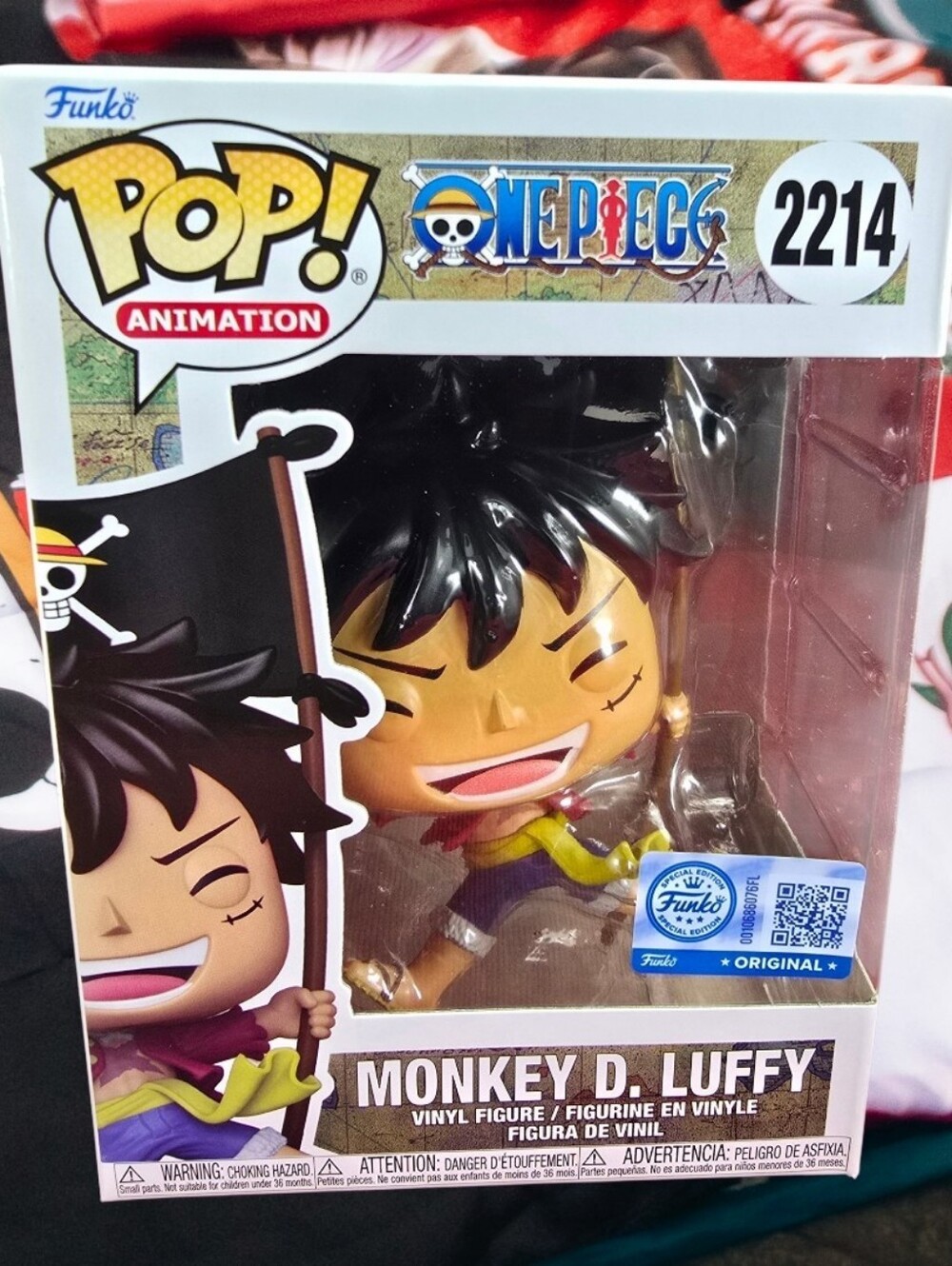 Funko Pop! Vinyl: Monkey D. Luffy Exclusive #2214 (Nib) With Pop Protector